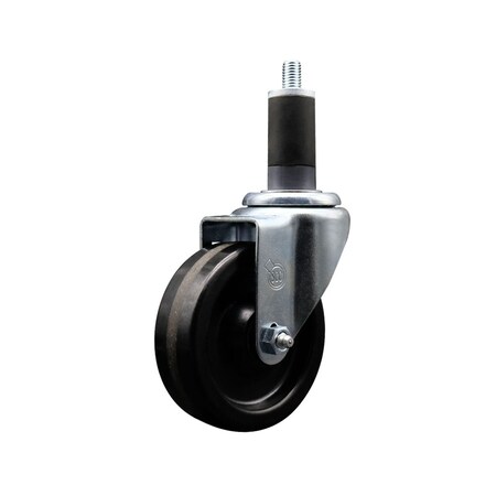 Service Caster 4'' SS Phenolic Wheel Swivel 1-1/4'' Expanding Stem Caster SCC-SSEX20S414-PHS-114